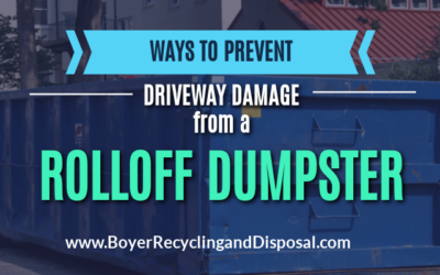 Ways to Prevent Driveway Damage from a Roll Off Dumpster