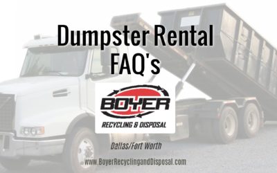 Dumpster Rentals FAQs